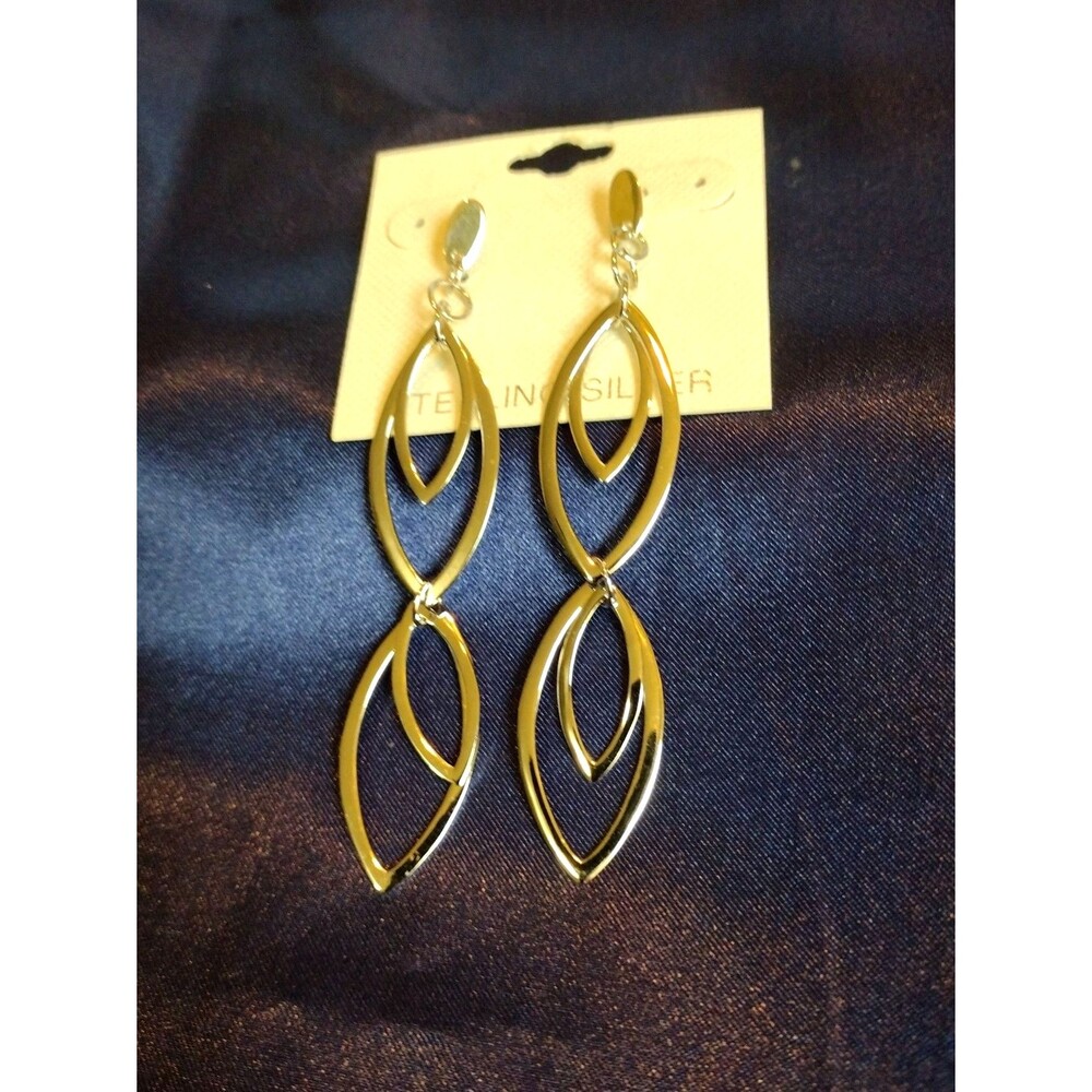 Sterling Silver  Chandelier Earrings Stamped